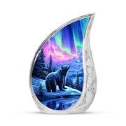 Personalized Bear Cremation Urns - Eminent Purple 10-inch, 200 cu in - Yatskia