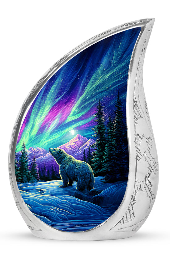Remarkable Bear Memorial Cremation Urns - Blue 10-inch, 200 cu in - Yatskia