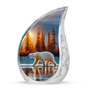 Divine Blue Bear Cremation Urn for Ashes - 10-inch, 200 cu in - Yatskia