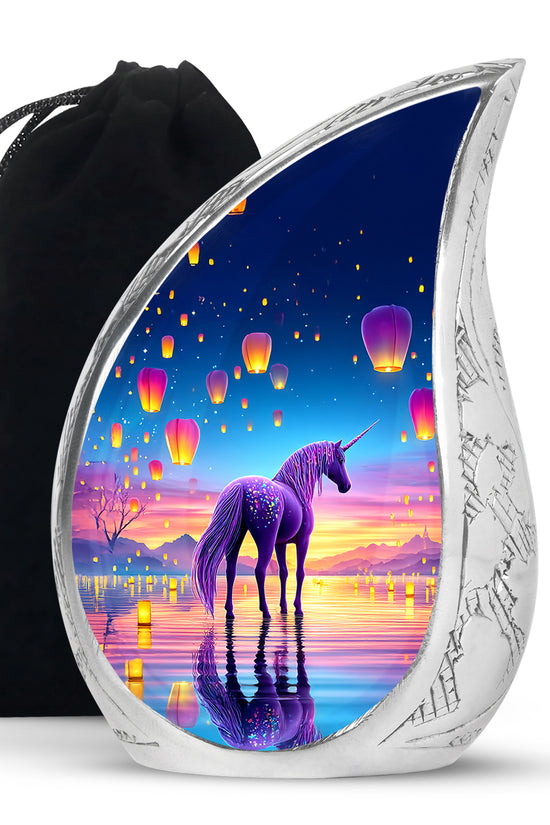 Sunset Unicorn Funeral Urn - Lantern Memorial Urn For Mother & Father