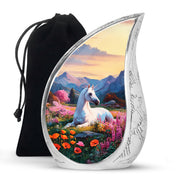 Nature Unicorn Cremation Urn – Flower Field Memorial Urn For Ashes