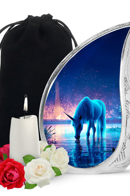 Unicorn Lake Memorial Urn - Cremation Urn For Male & Female