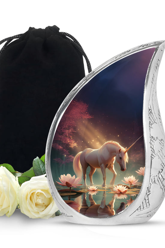 Magical Unicorn Memorial Urn - Beautiful Memorial Urn For Human Ashes