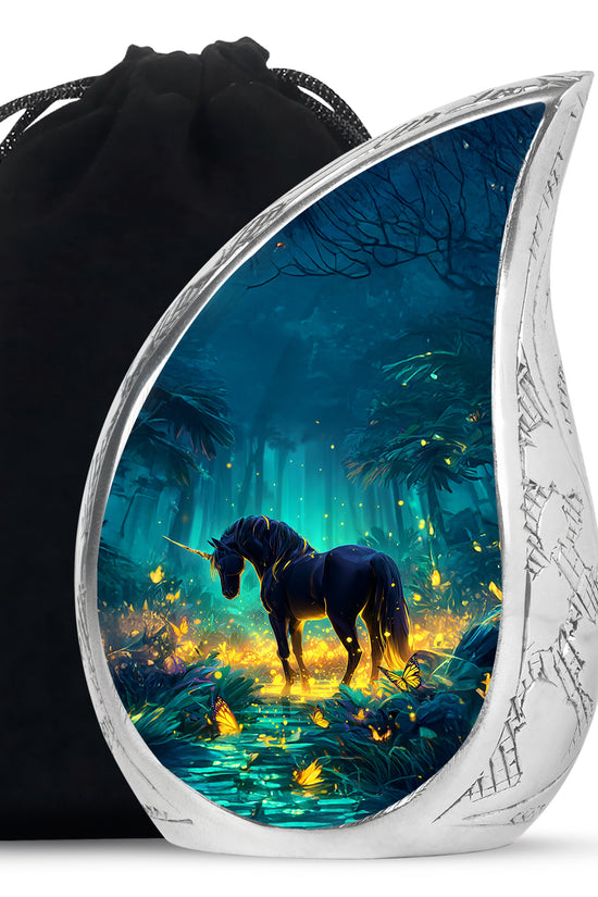 Unicorn Forest Cremation Urn - Decorative Urn For Human Ashes
