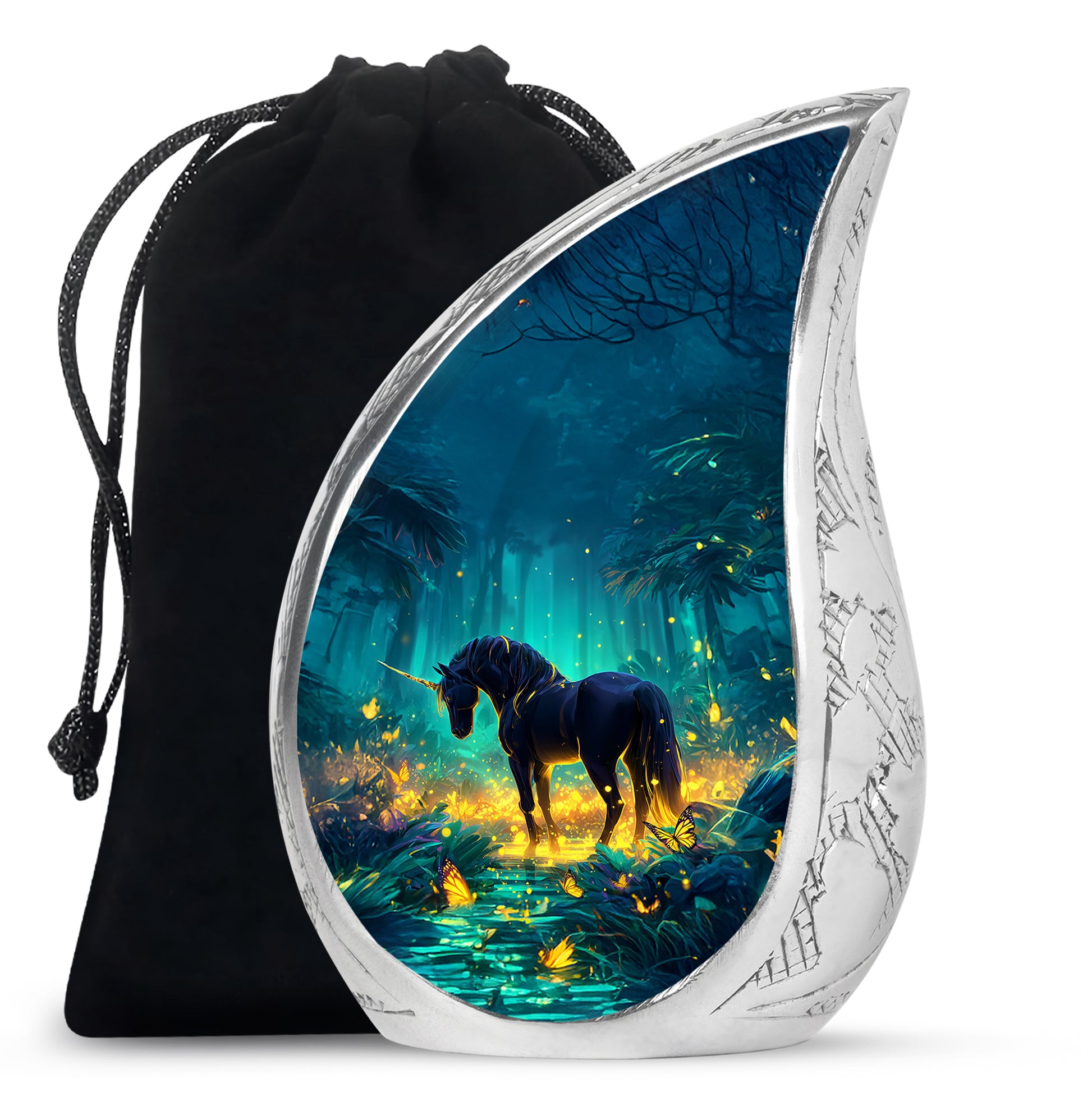 Unicorn Forest Cremation Urn - Decorative Urn For Human Ashes