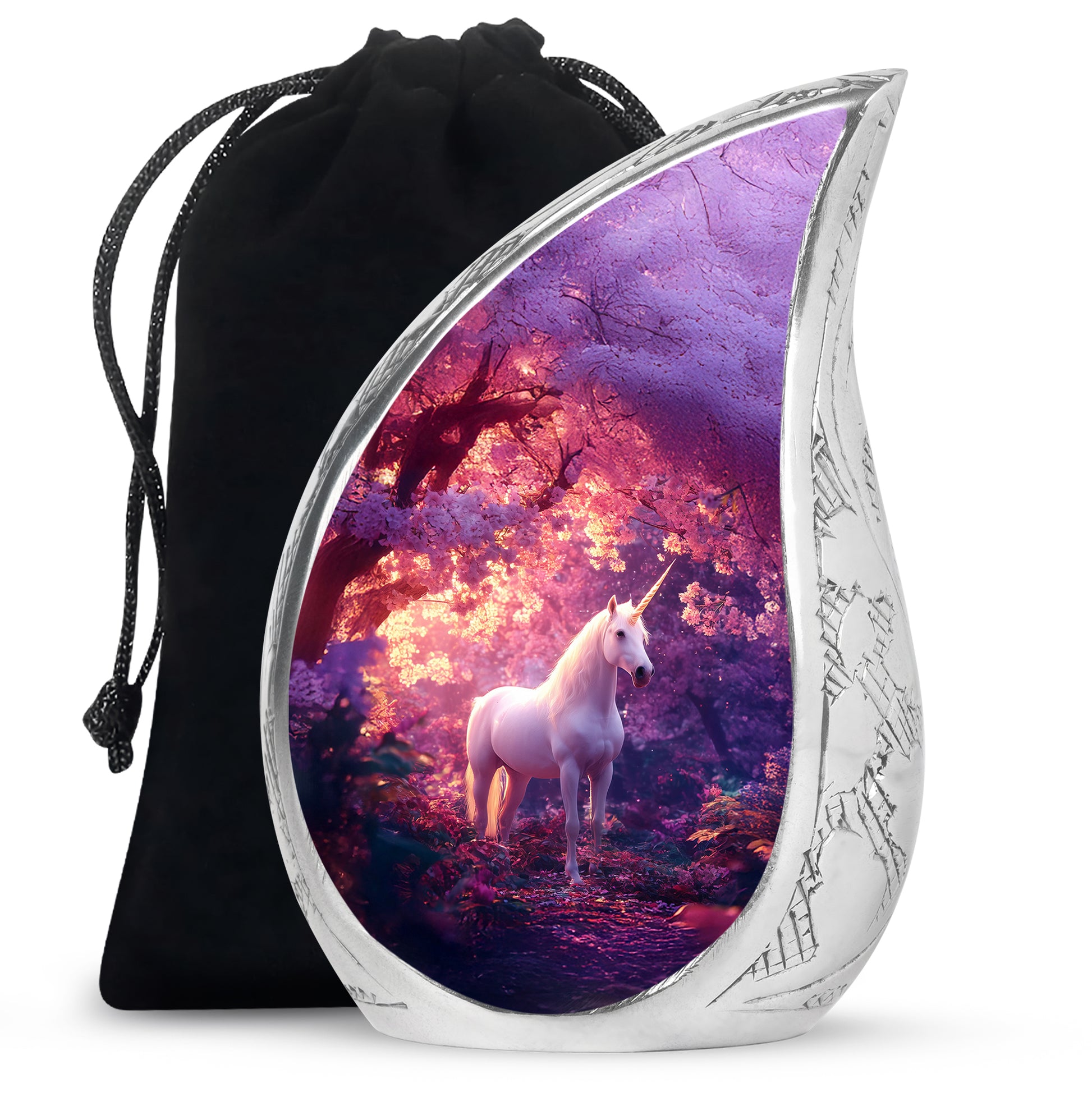 Magical Unicorn Memorial Urn - Blossom Forest Cremation Urn For Loved One