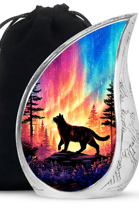 Cat Memroial Urn - Artistic Forest Cremation Urn For Pet Ashes