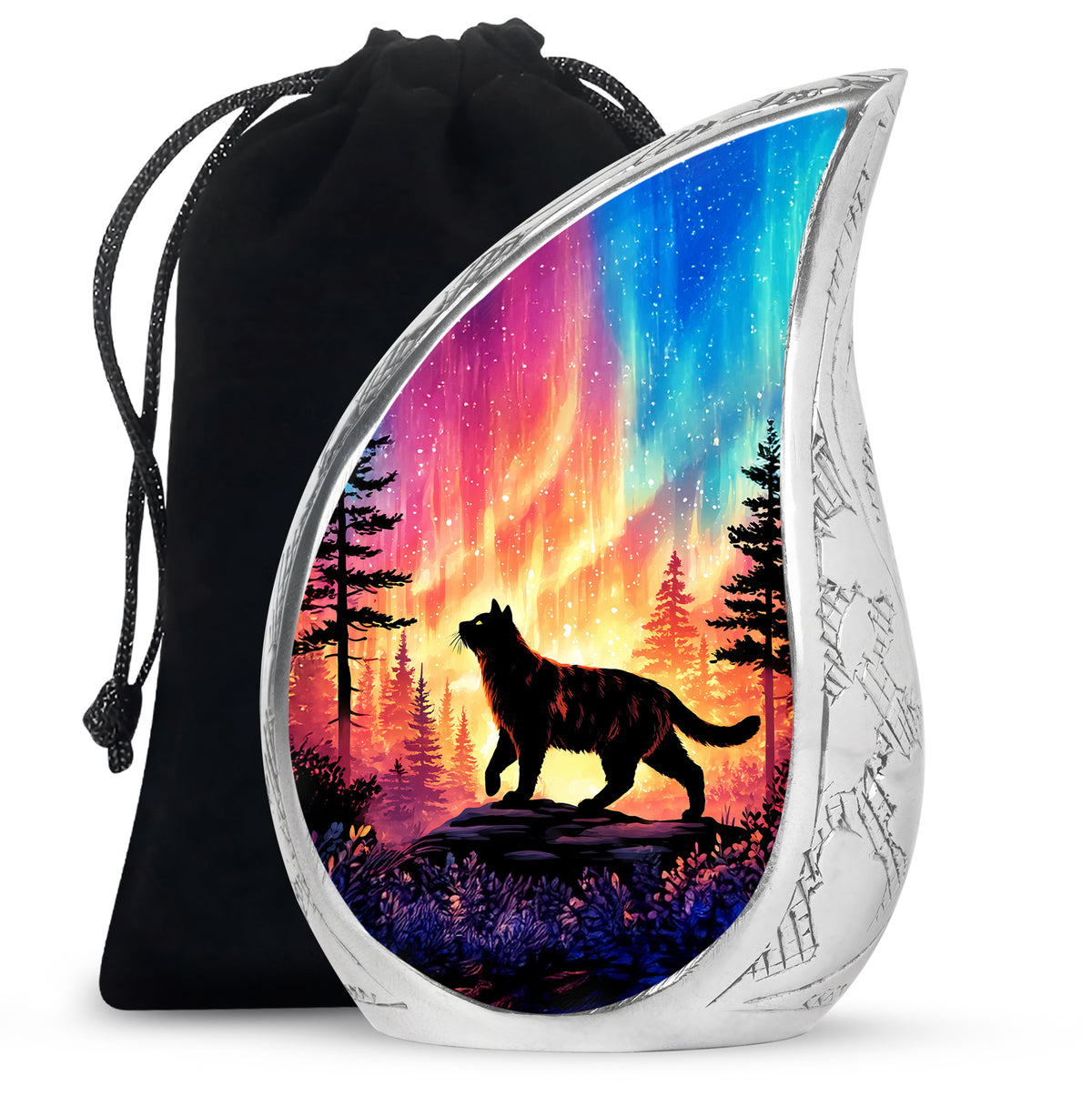 Cat Memroial Urn - Artistic Forest Cremation Urn For Pet Ashes