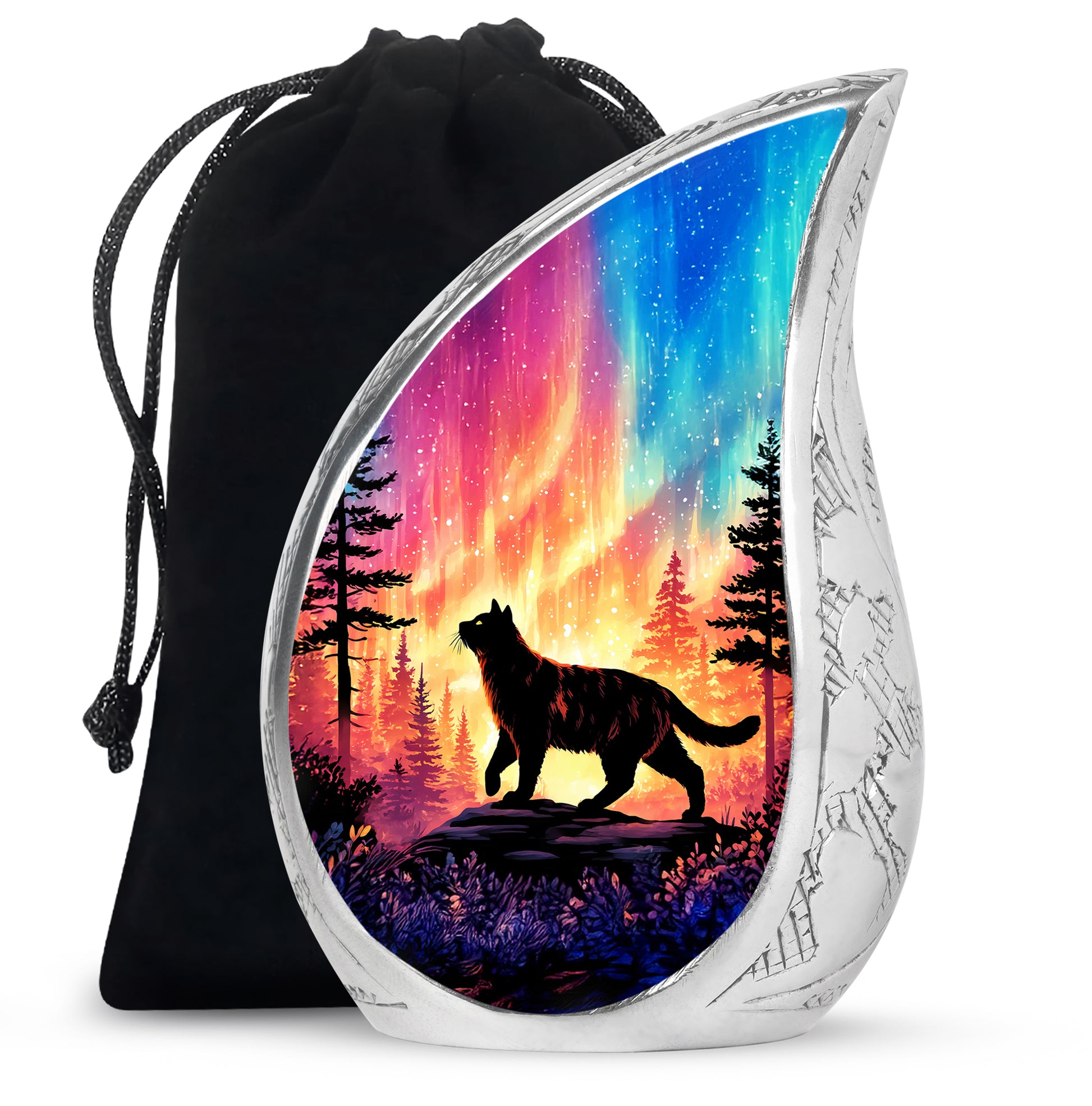 Cat Memroial Urn - Artistic Forest Cremation Urn For Pet Ashes