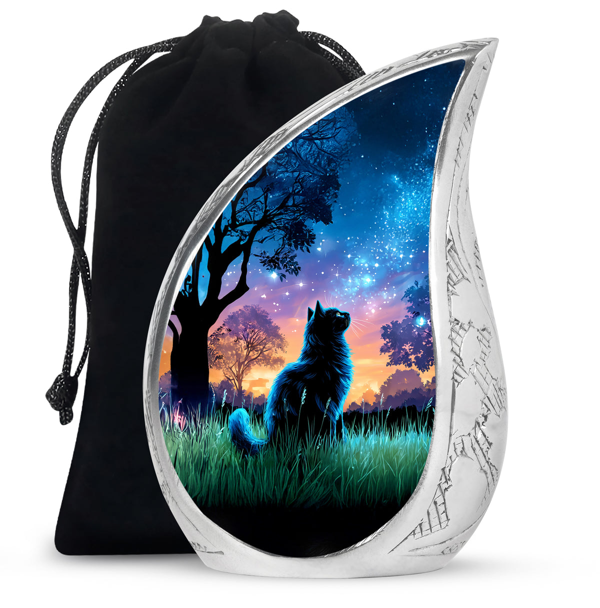Cat Funeral Urn - Glowing Star Cremation Urn For Cat Ashes
