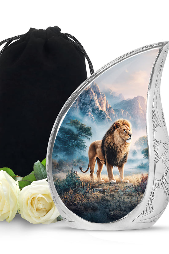 Lion Cremation Urn - Nature Tribute Memorial Urn For Loved Ones