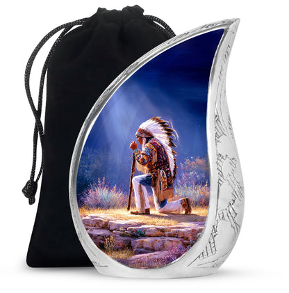 Native American Scenic Funeral Urn - Cremation Urn For Adult Ashes