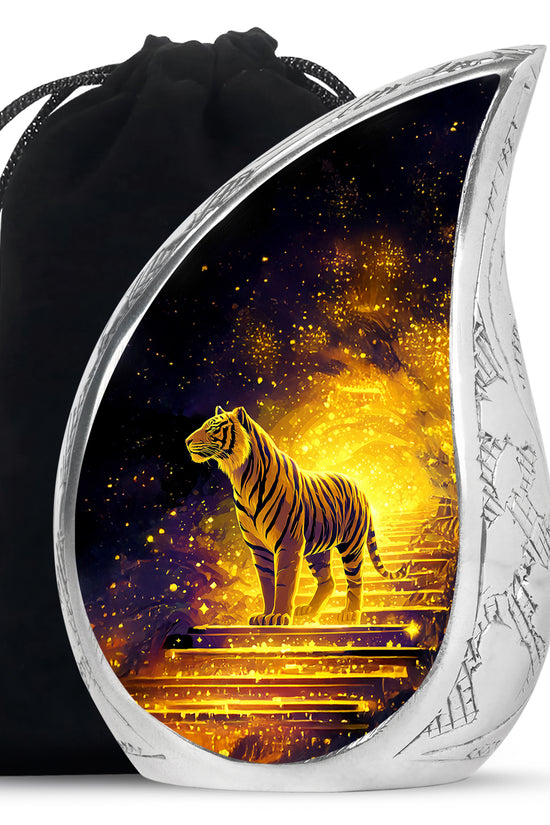 Golden Tiger Memorial Urn - Powerful Cremation Memorial Urn For Dad