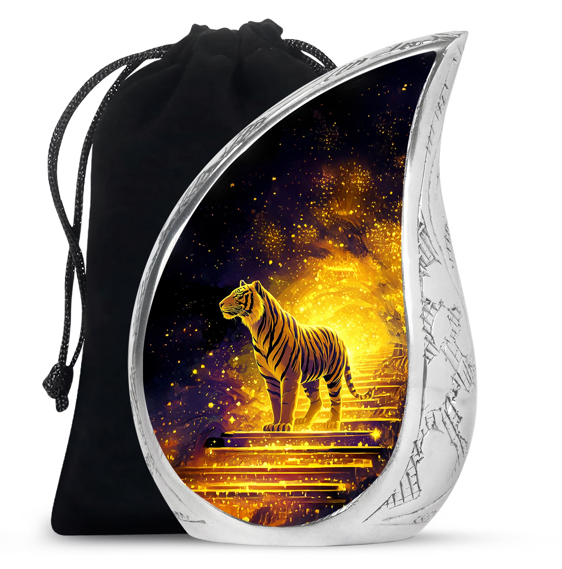 Golden Tiger Memorial Urn - Powerful Cremation Memorial Urn For Dad