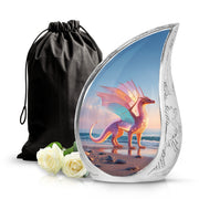 Fantasy Dragon Cremation Urn - Beach Memorial Urn For Human Ashes