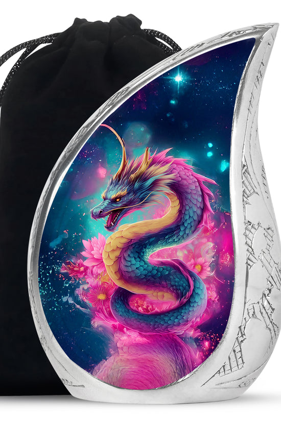 Japanese Dragon Funeral Urn - Unique Burial Urn For Human Ashes