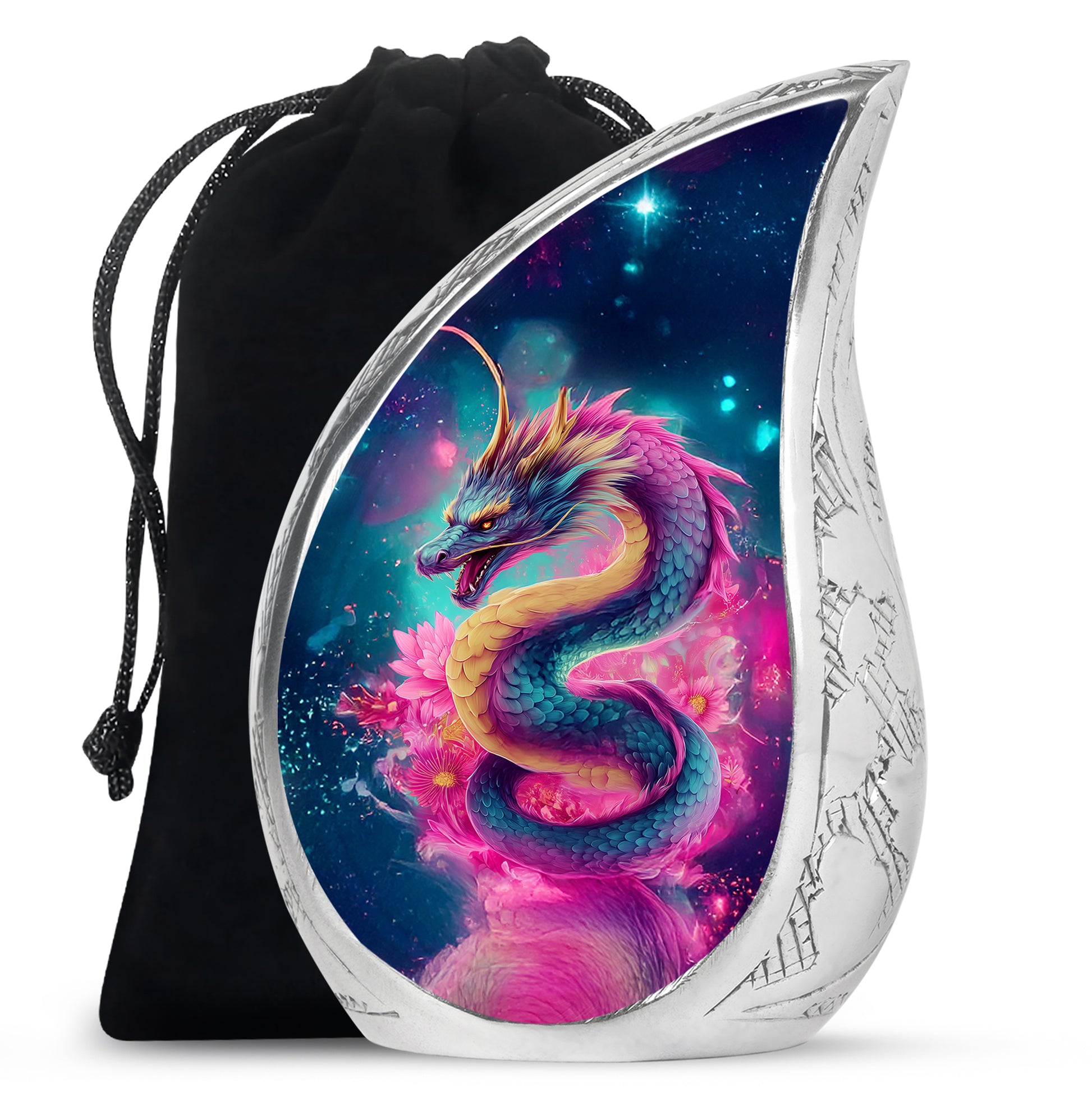 Japanese Dragon Funeral Urn - Unique Burial Urn For Human Ashes