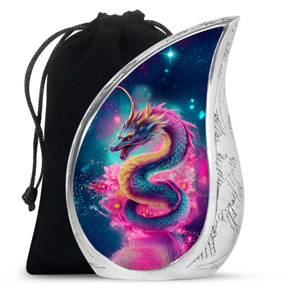 Japanese Dragon Funeral Urn - Unique Burial Urn For Human Ashes