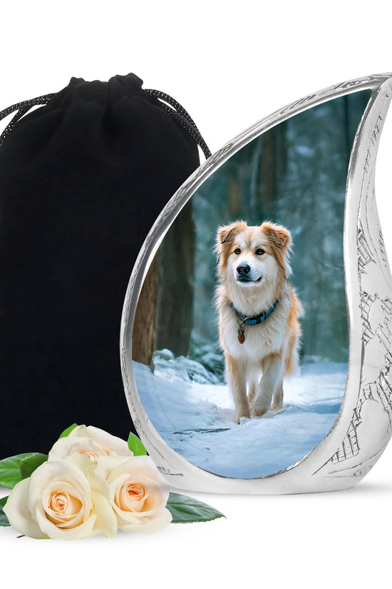 Border Collie Themed Urn - Decorative Funeral Urns For Dog Ashes