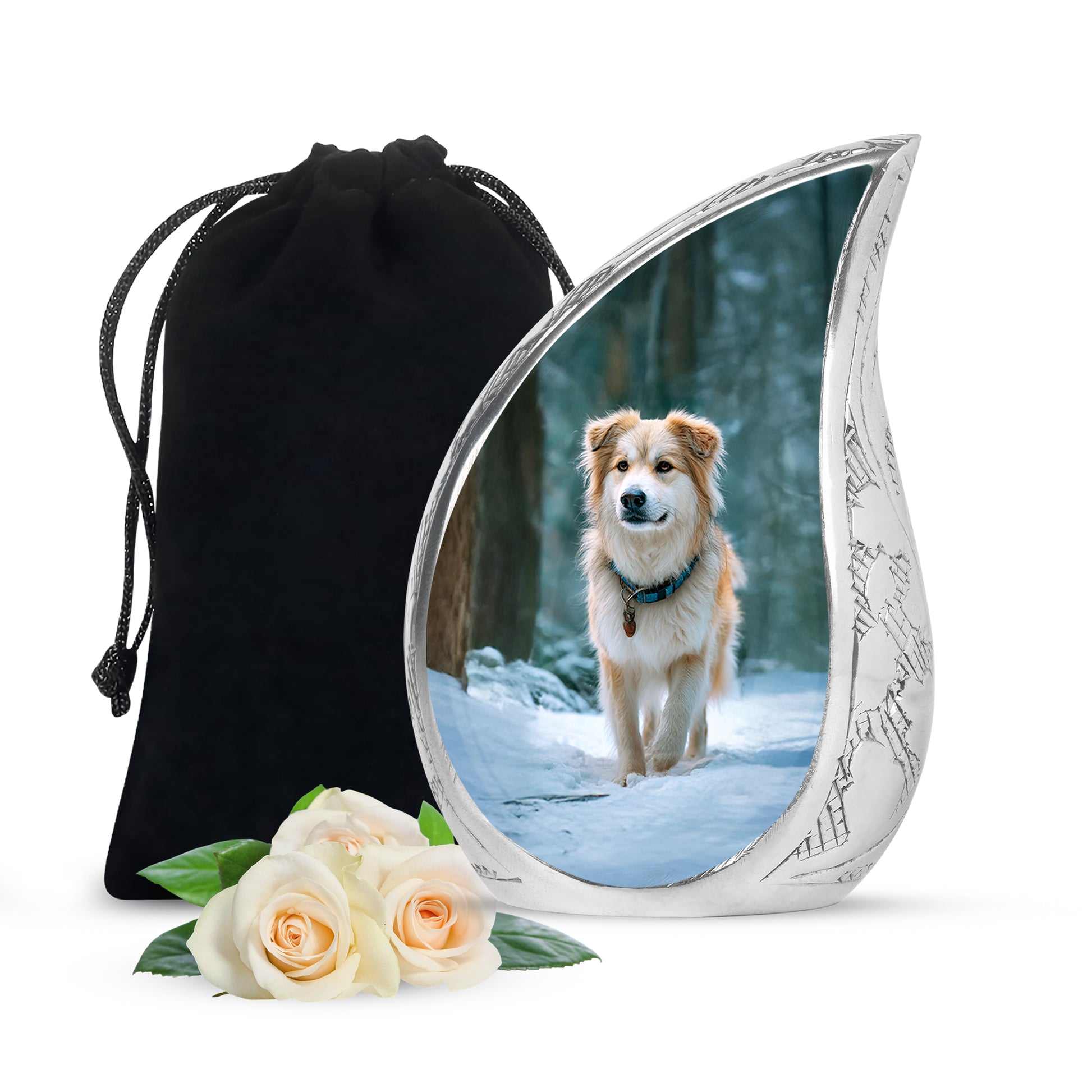 Border Collie Themed Urn - Decorative Funeral Urns For Dog Ashes