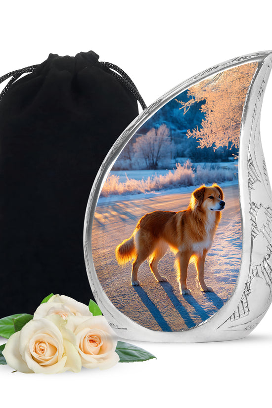 Beautiful Dog Burial Urn - Beach Scenic Urns For Pet Dog Ashes