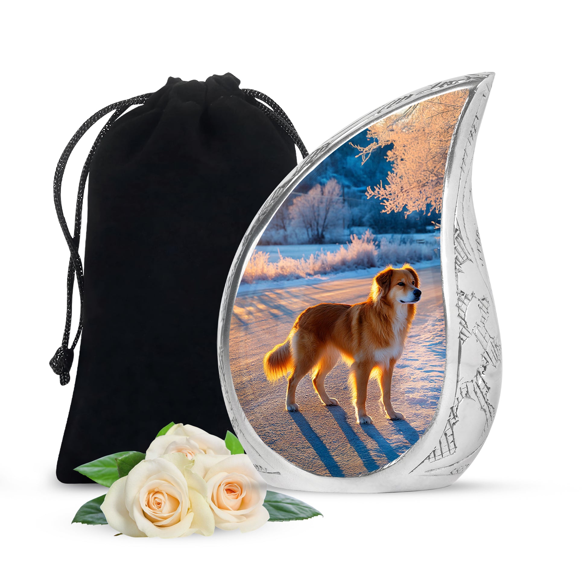 Beautiful Dog Burial Urn - Beach Scenic Urns For Pet Dog Ashes