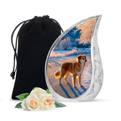 Beautiful Dog Burial Urn - Beach Scenic Urns For Pet Dog Ashes