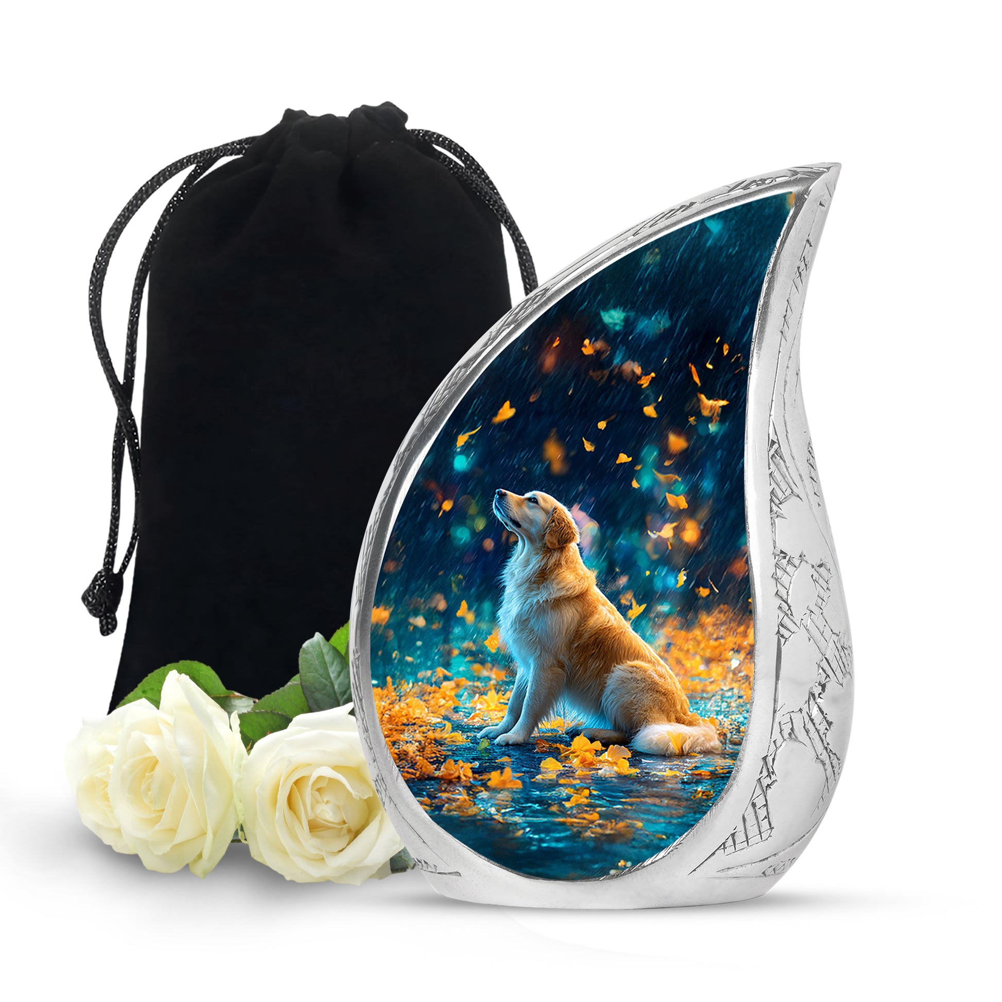 Blue Dog Urns For Ashes - Beautiful Memorial Tribute Urns For Ashes