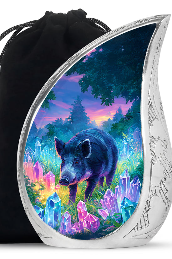 Pig Nature Cremation Urns - Crystal Forest Funeral Urns For Male & Female