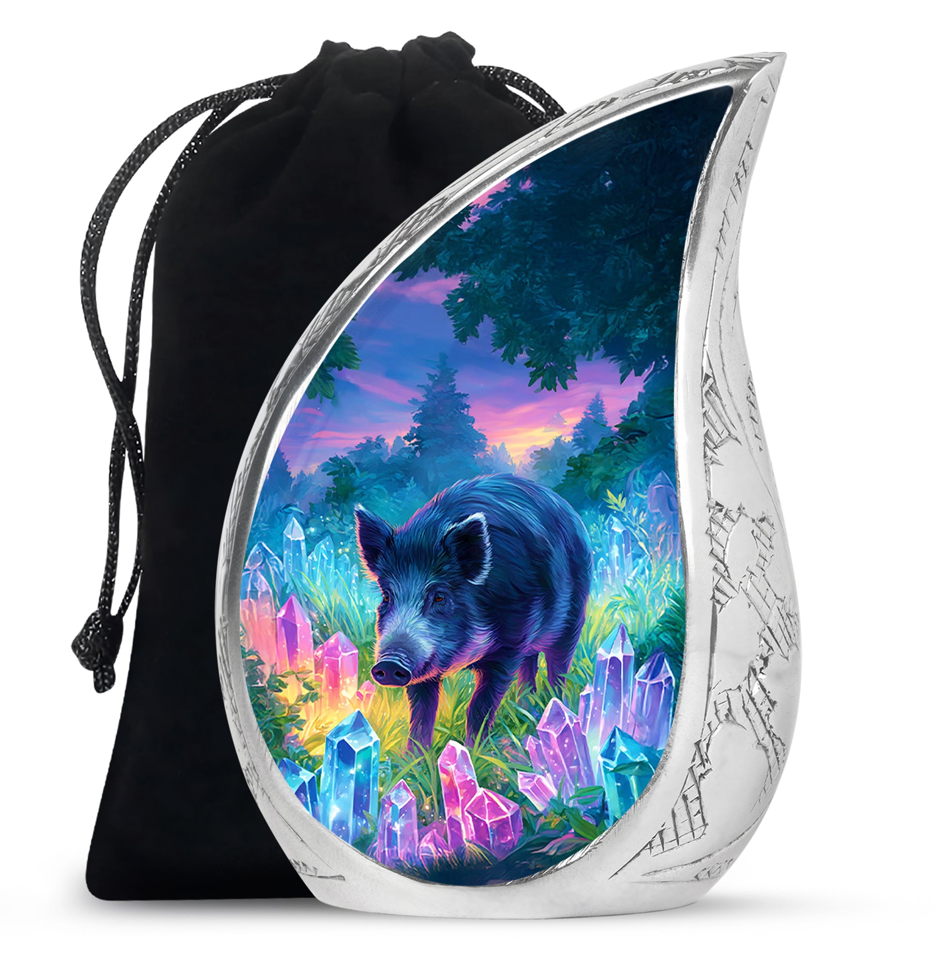 Pig Nature Cremation Urns - Crystal Forest Funeral Urns For Male & Female