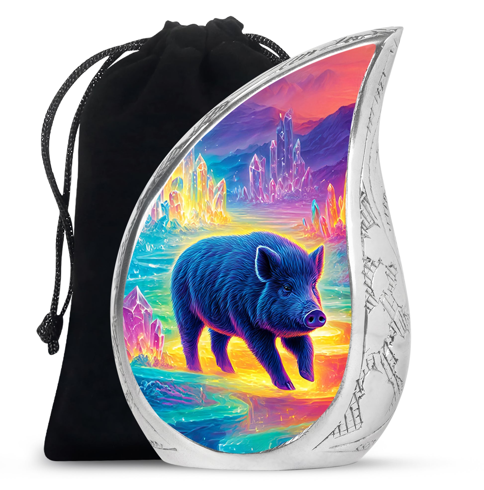 Crystal Field Memorial Urns - Wild Pig Cremation Urn For Human Ashes