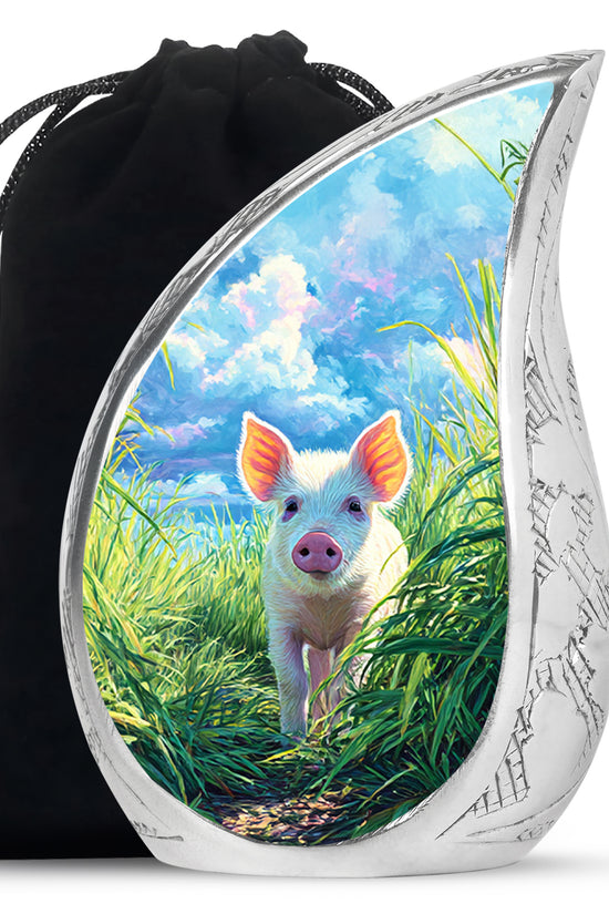 Cute Piglet Memorial Urn - Nature Cremation Urns For Adult Ashes