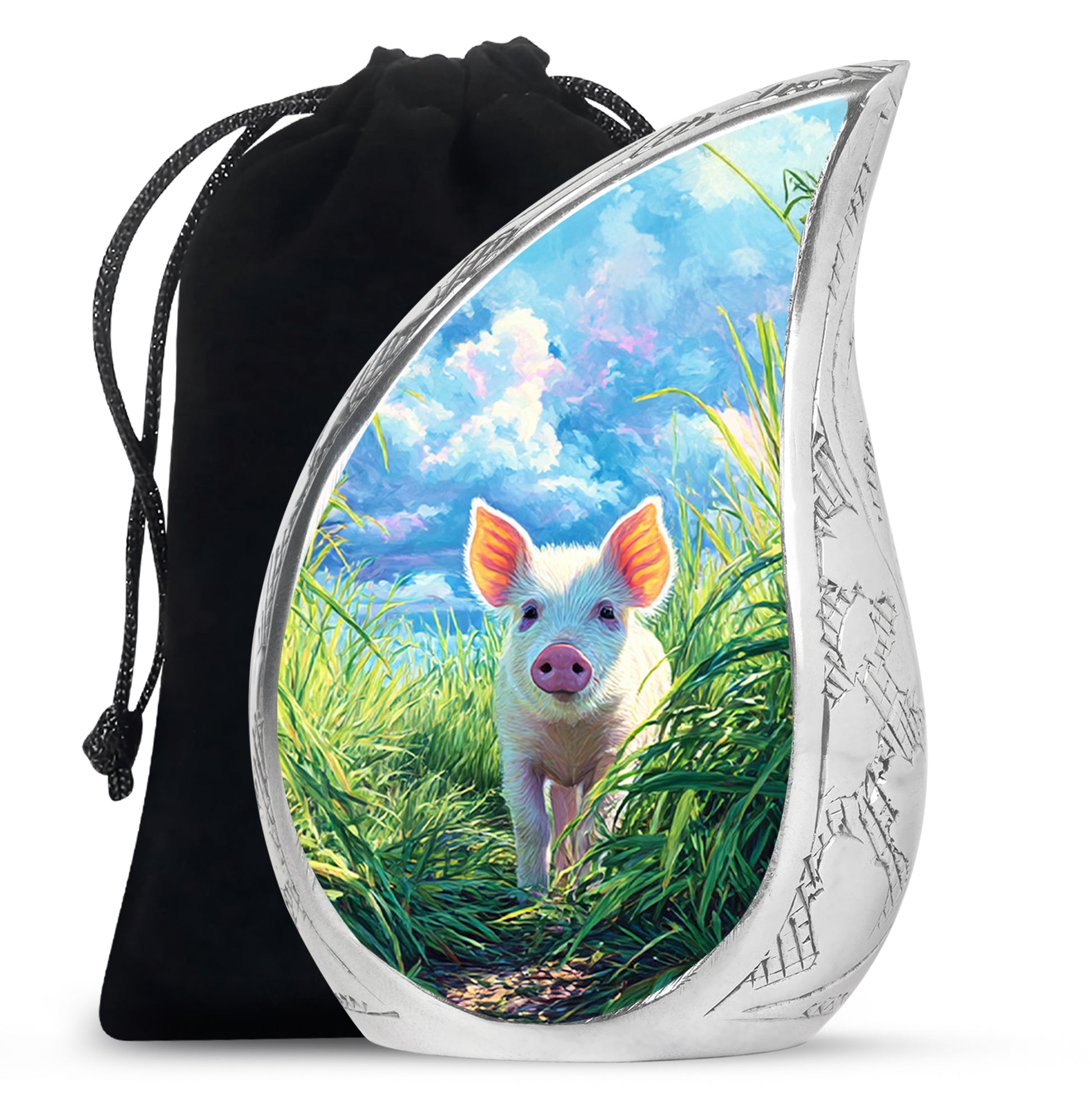 Cute Piglet Memorial Urn - Nature Cremation Urns For Adult Ashes