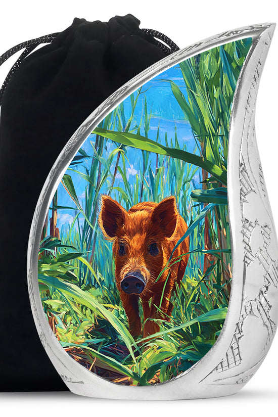 Pig Jungle Memorial Urn - Artistic Cremation Urns For Loved Ones