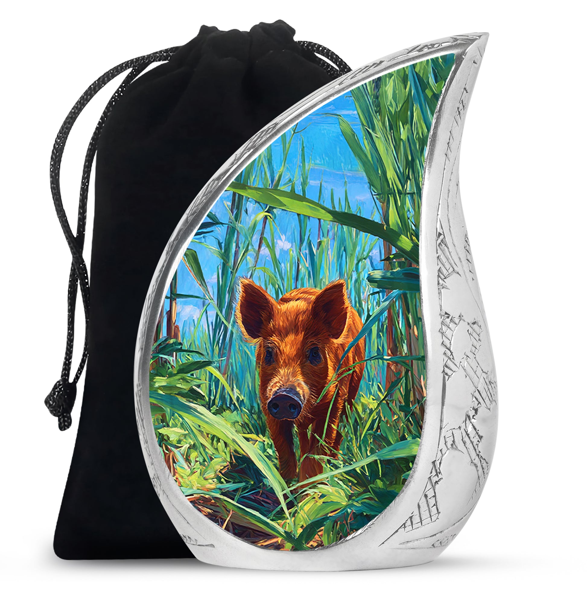 Pig Jungle Memorial Urn - Artistic Cremation Urns For Loved Ones