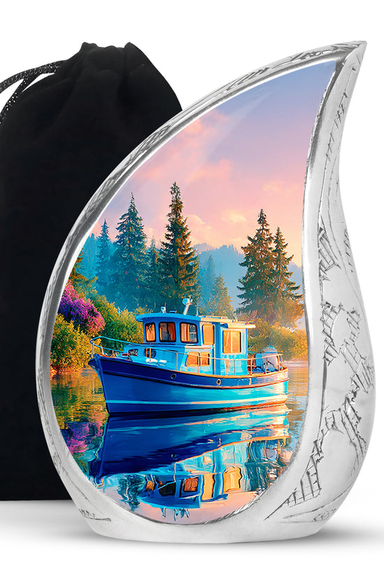 Beautiful Lake Cremation Urns - Boat Memorial Urn For Male & Female