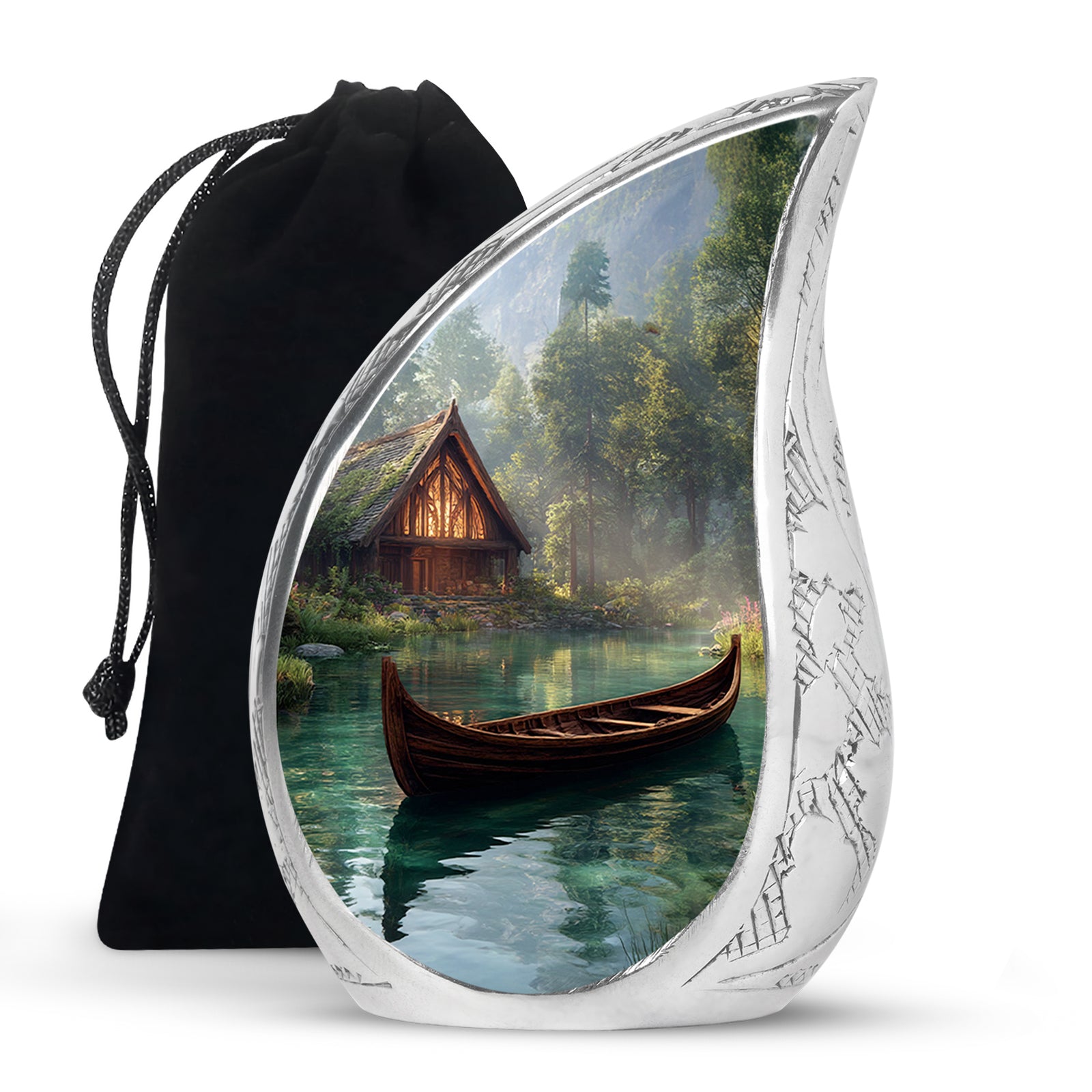 Sunset Yacht Cremation Urns - Mountain Lake Funeral Urns For Ashes