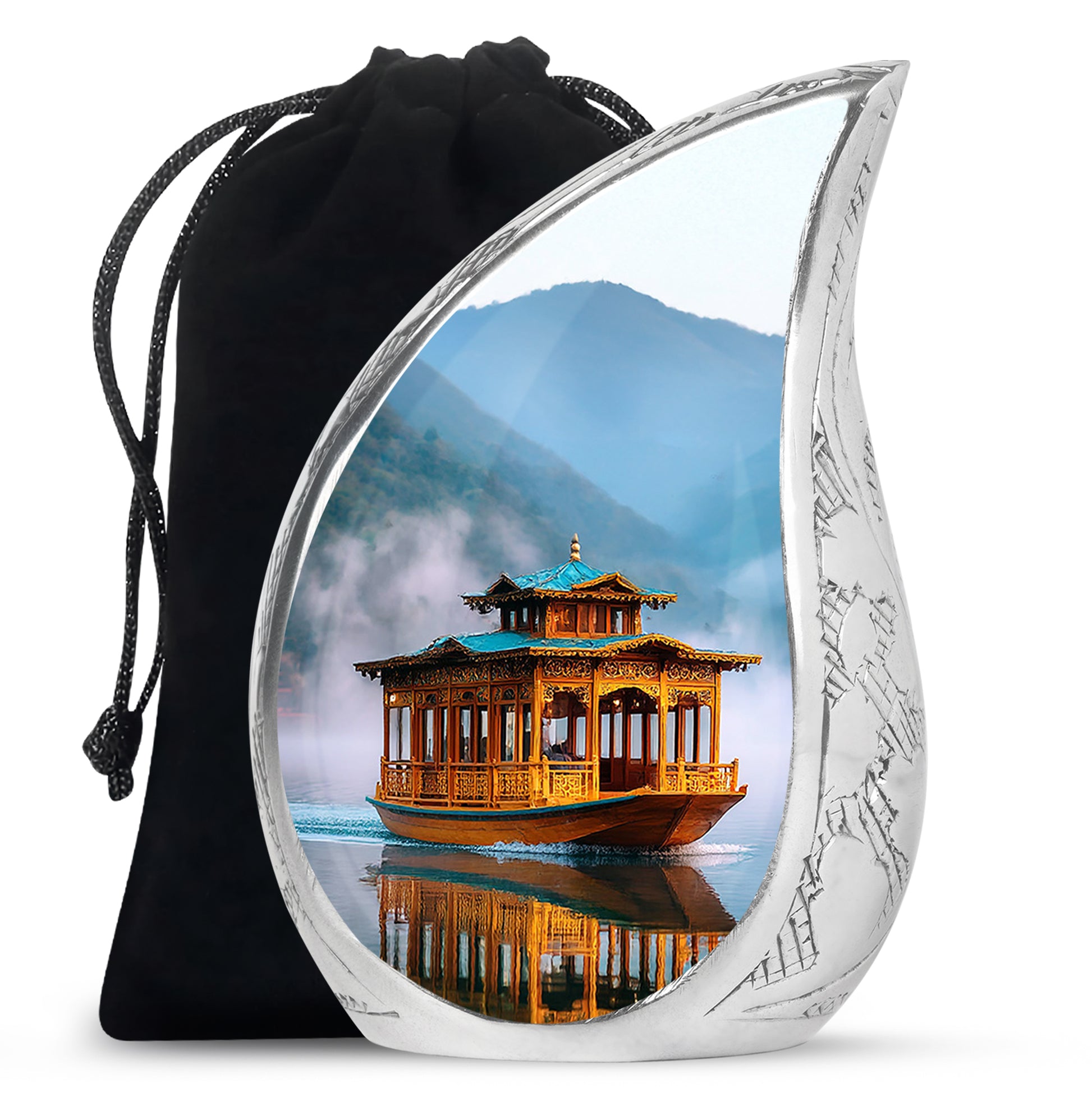Houseboat Cremation Urn For Ashes - Wooden Memorial Urn