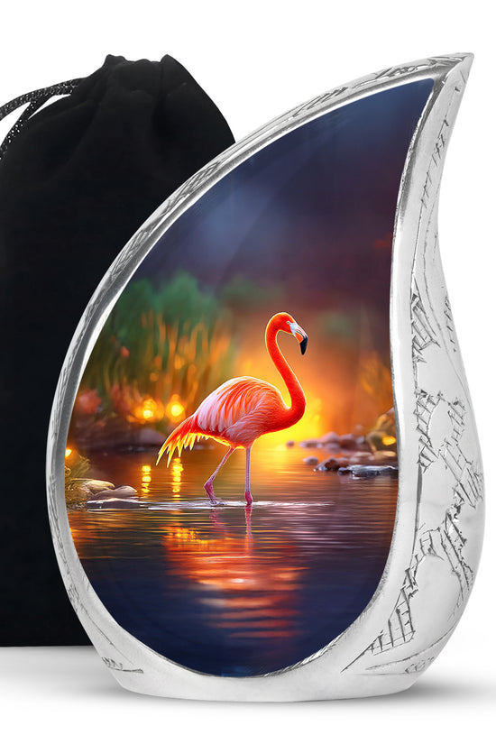 Pink Flamingo Cremation Urn - Handcrafted Memorial Urns for Ashes