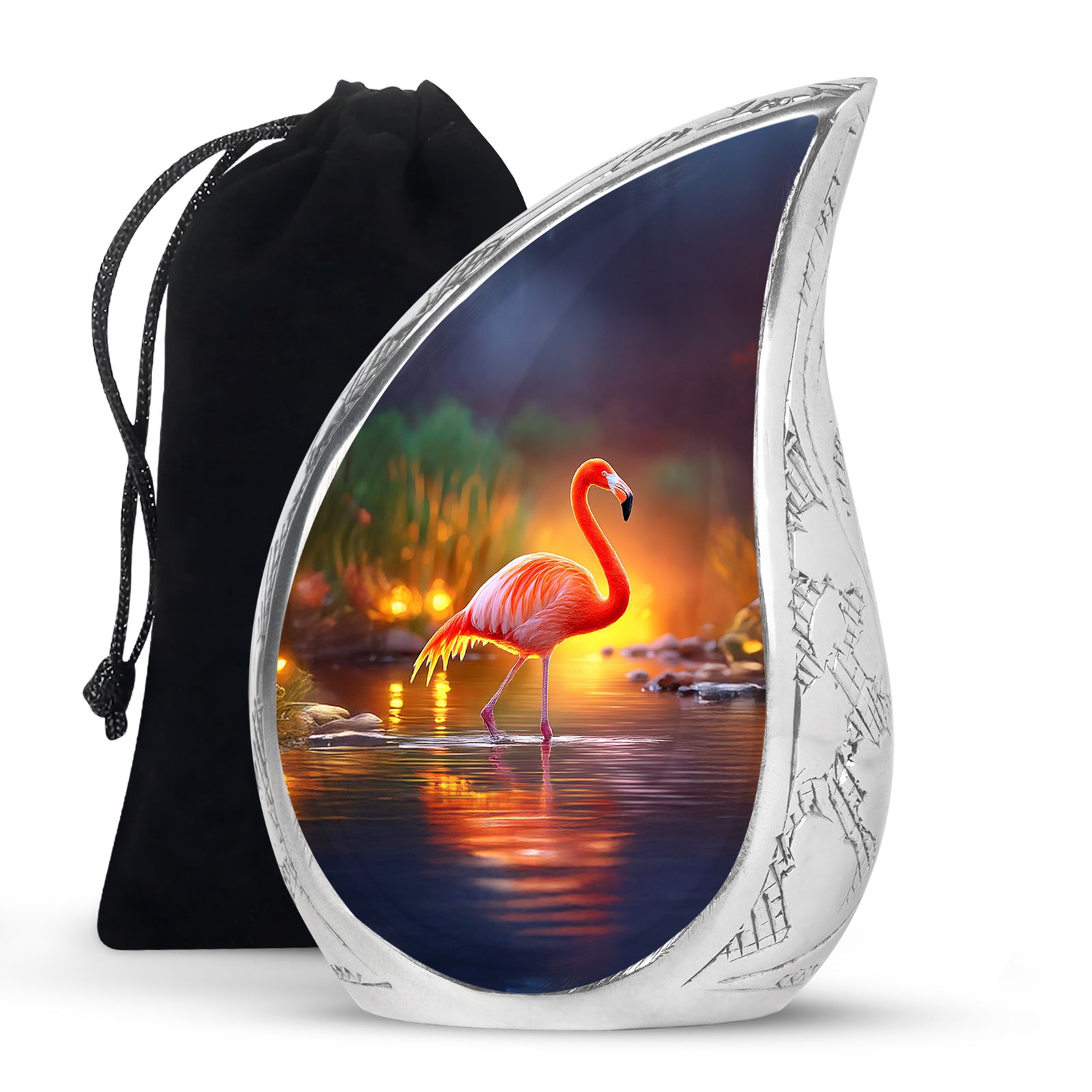 Pink Flamingo Cremation Urn - Handcrafted Memorial Urns for Ashes