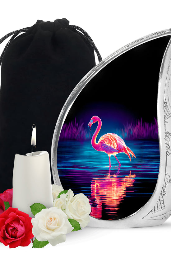 Artistic Flamingo Cremation Urn - Beautiful Memorial Urns For Human Ashes