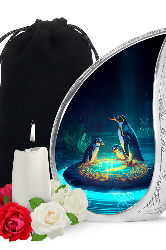 Mystical Penguin Urn - Unique Funeral Urn For Human Ashes