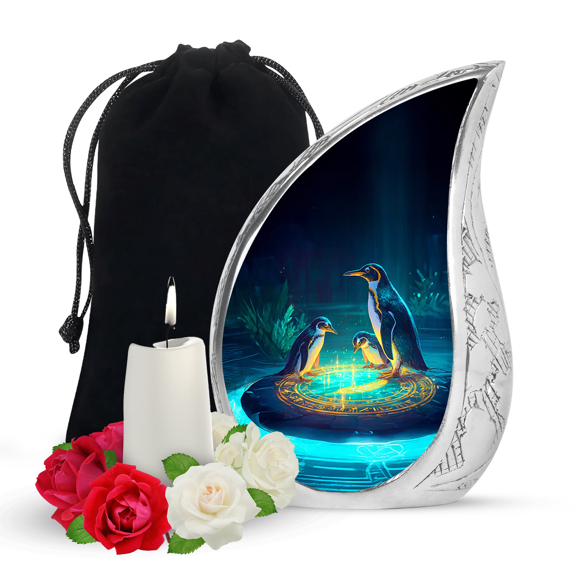 Mystical Penguin Urn - Unique Funeral Urn For Human Ashes