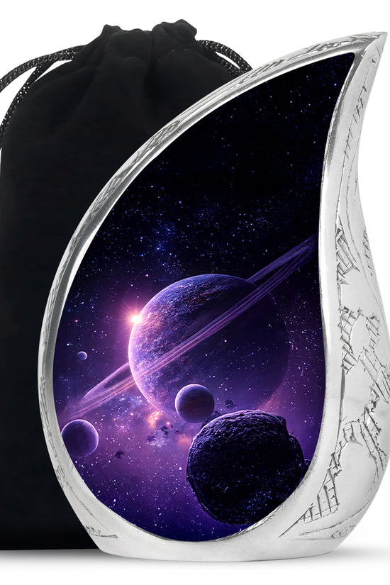 Space Planet Memorial Urn - Galaxy Funeral Urn For Burial