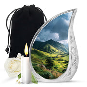 Mountain Valley Cremation Urn - Scenic Memorial Urn For Human Ashes
