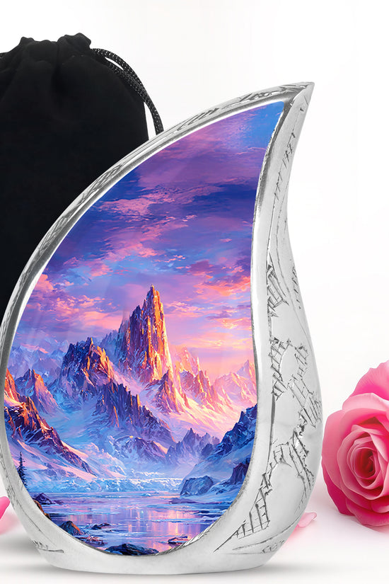 Mountain Sunset Cremation Urn - Nature Landscape Cremation Urn For Burial