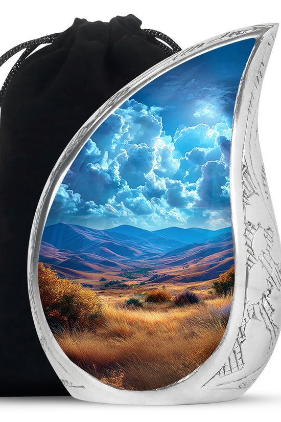 Scenic Mountain Memorial Urn - Nature Cremation Urn For Human Ashes