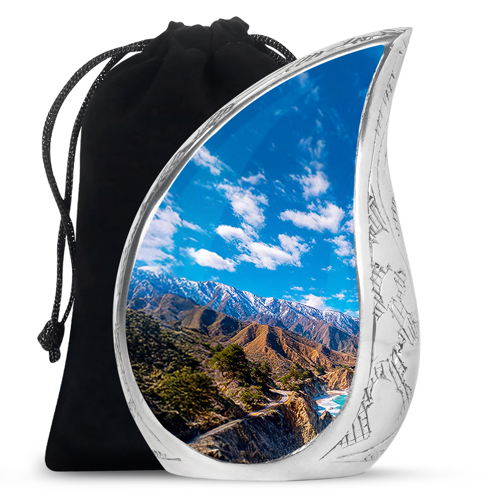 Scenic Mountain Funeral Urn - Memorial Urn For Male & Female