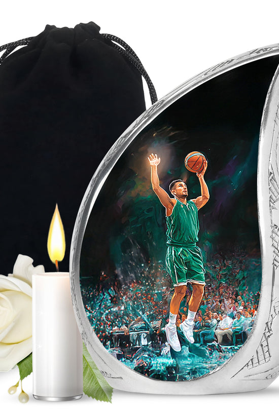 Athlete Tribute Cremation Urn - Basketball Funeral Urn For Men & Women