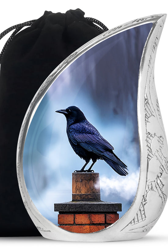 Raven Tribute Funeral Urn - Sky Memorial Urn For Adult Ashes